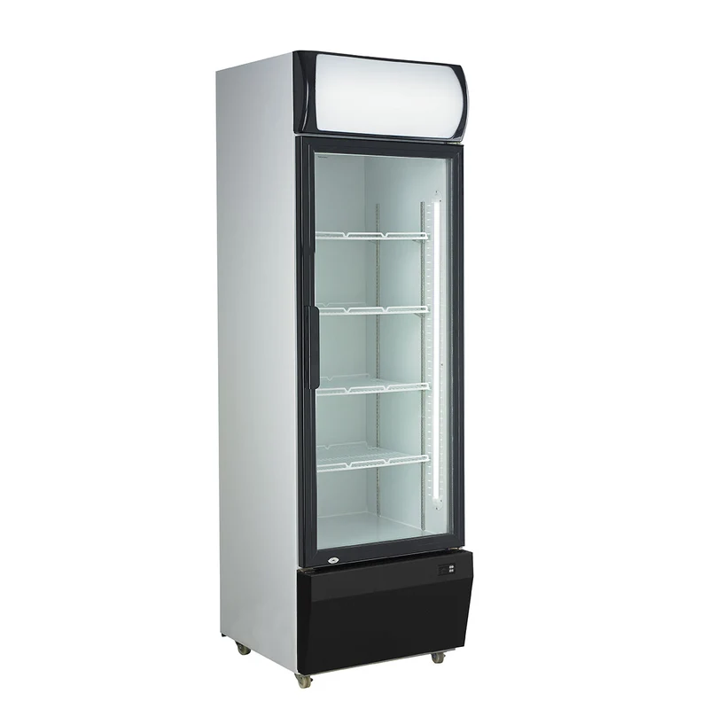 Vitrine à boissons réfrigérée blanche, porte vitrée, +1/+10°c