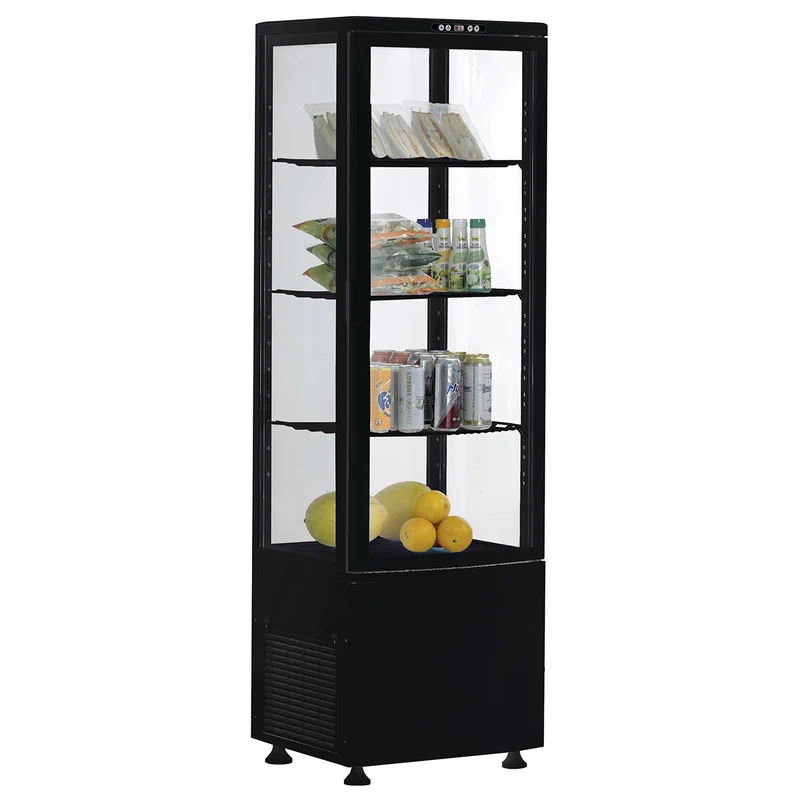 Vitrine réfrigérée noire 235 litres 0/+12°c