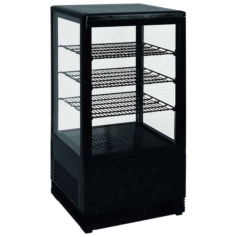 Vitrine réfrigérée noire 68 litres 0°c/+12°c
