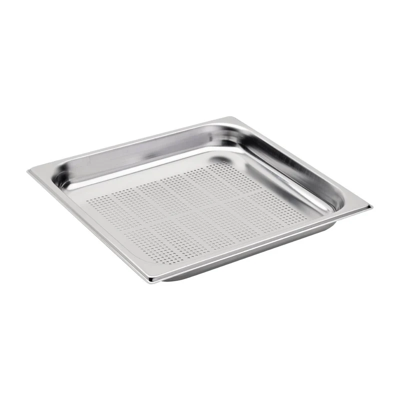 Bac inox perforé GN 2/3 Gastro M profondeur 65mm