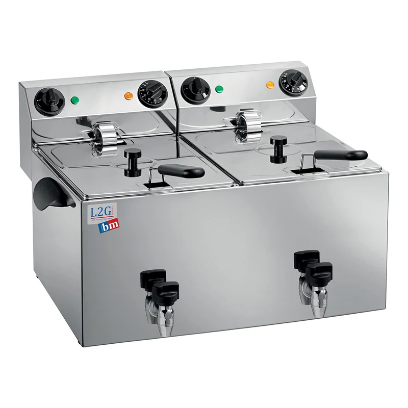 Friteuse électrique 2 cuves de 8l