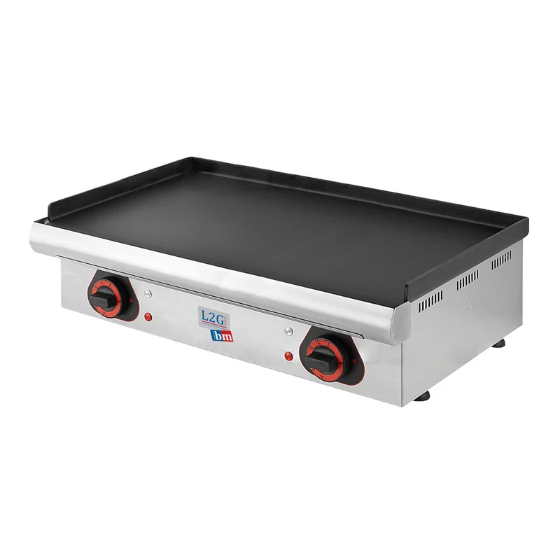 Plancha électrique plaque acier bleui 750×390