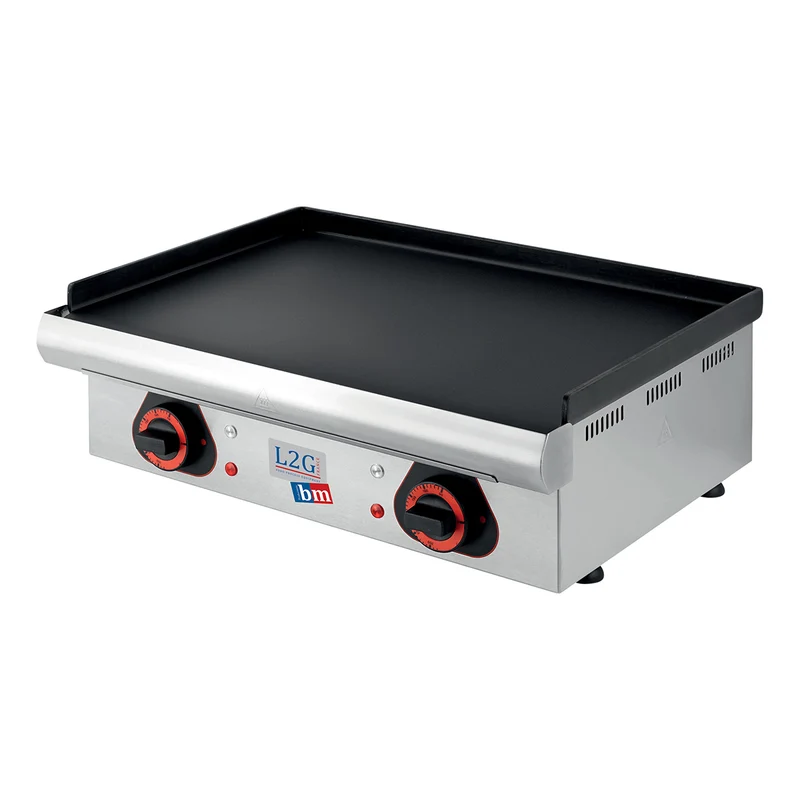 Plancha électrique plaque acier bleui 590×390