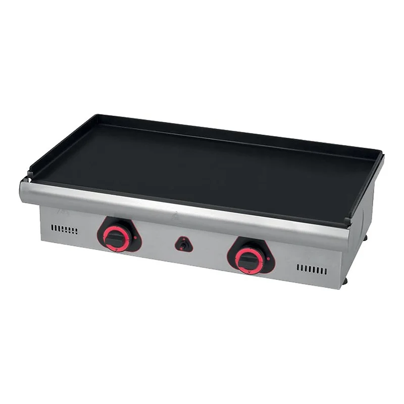Plancha à snacker gaz plaque en acier bleui 750×390