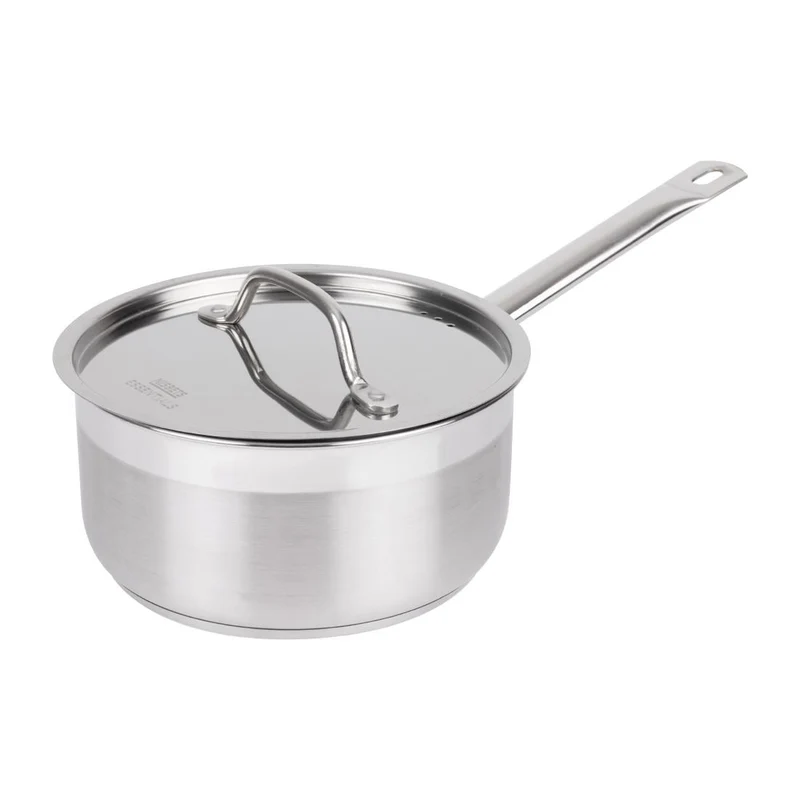 Casserole inox avec couvercle Nisbets Essentials 200mm
