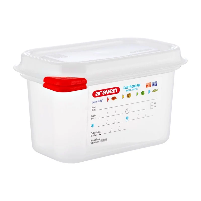 Boîtes alimentaires en polypropylène GN 1/9 Araven 1L (lot de 4)
