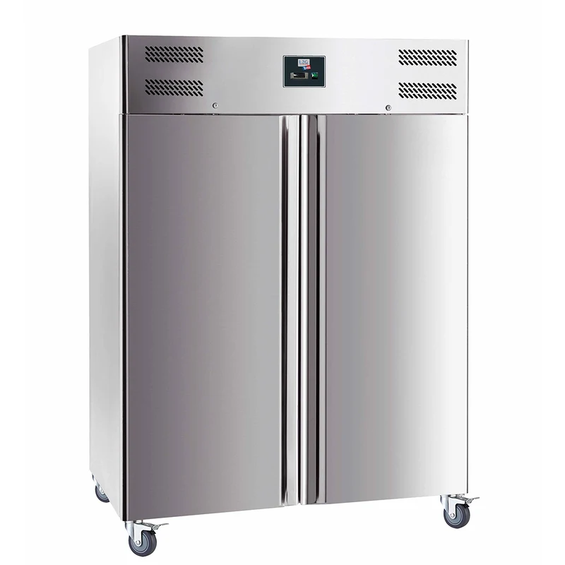 Armoire réfrigérée inox 2 portes 1400L, -18/-22°c