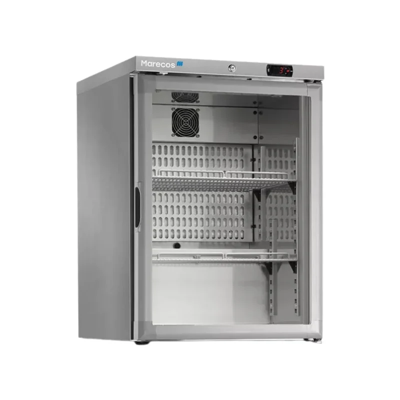 Armoire réfrigérée positive en inox +1/+8°C - 1 porte vitrée - 600x600x835mm