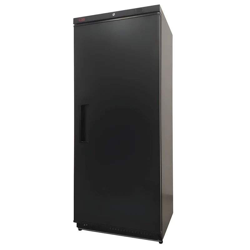 Armoire réfrigérée noire, 0/+8°c, intérieur HIPS 600L