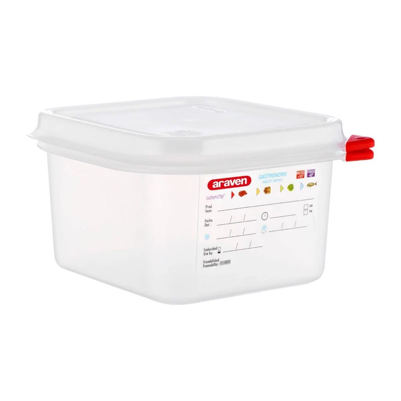Boîtes alimentaires en polypropylène GN 1/6 Araven 1,7L (lot de 4)
