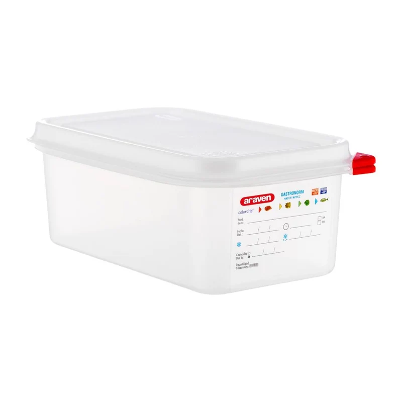 Boîtes alimentaires en polypropylène GN 1/4 Araven 2,8L (lot de 4)