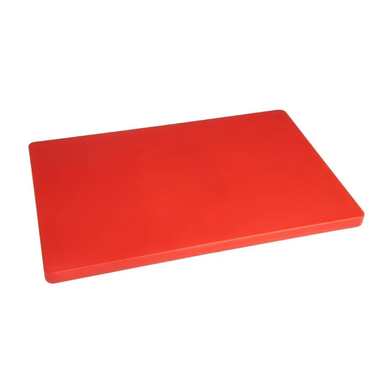 Planche à découper standard épaisse basse densité Hygiplas rouge