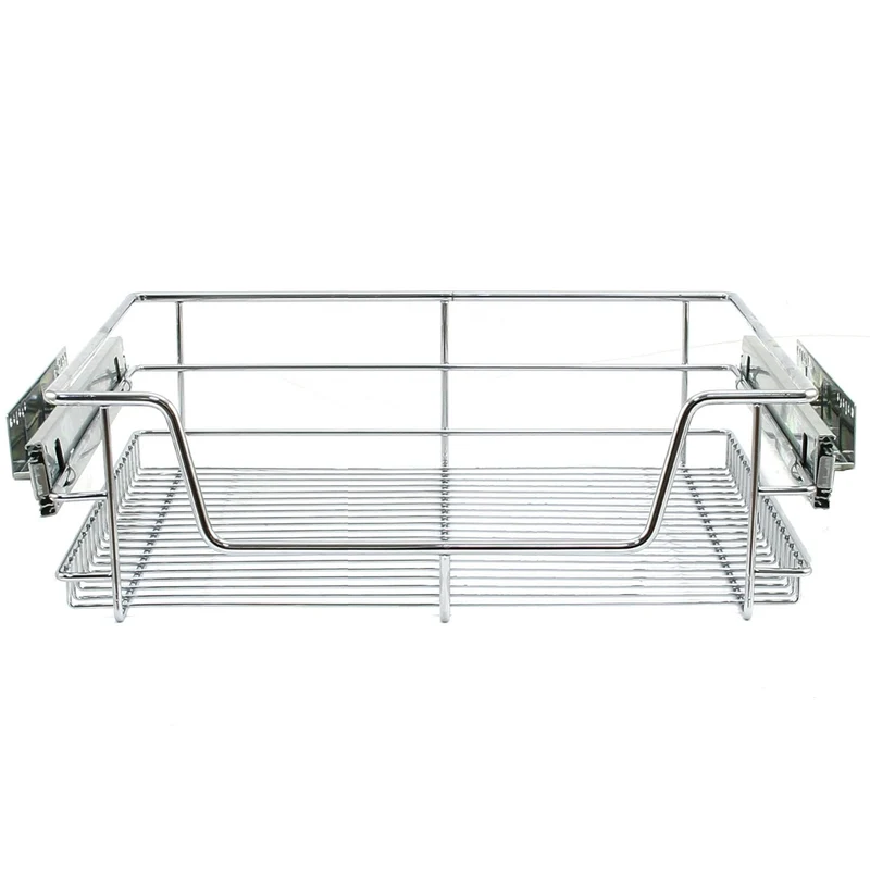 KuKoo Lot de 4 Paniers Coulissants Pour Placard de Cuisine - 60 cm