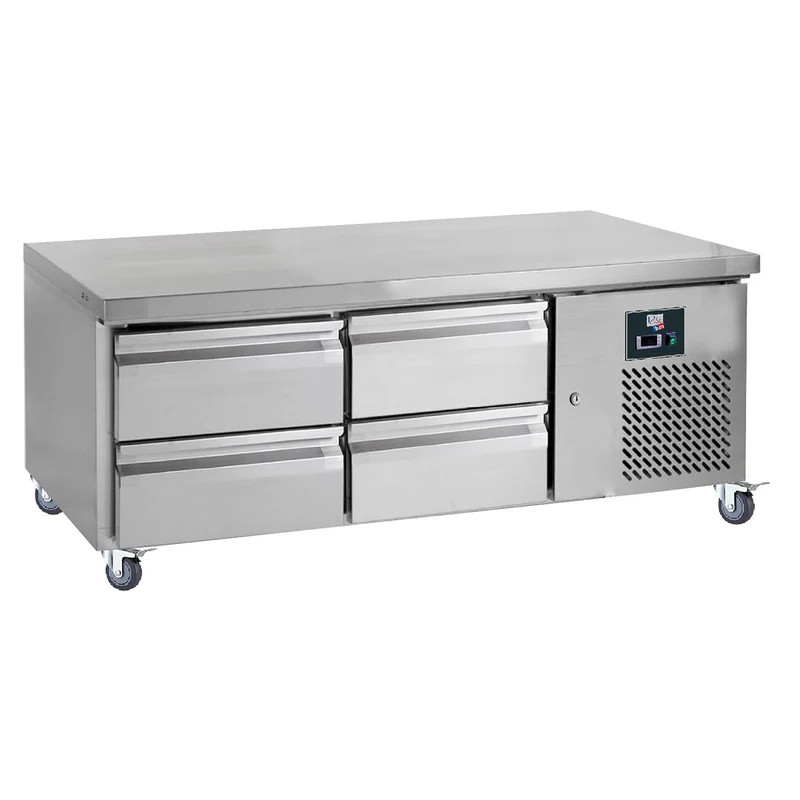 Soubassement réfrigéré -2/+8°c, 2×2 tiroirs pour bacs gastro GN1/1-65