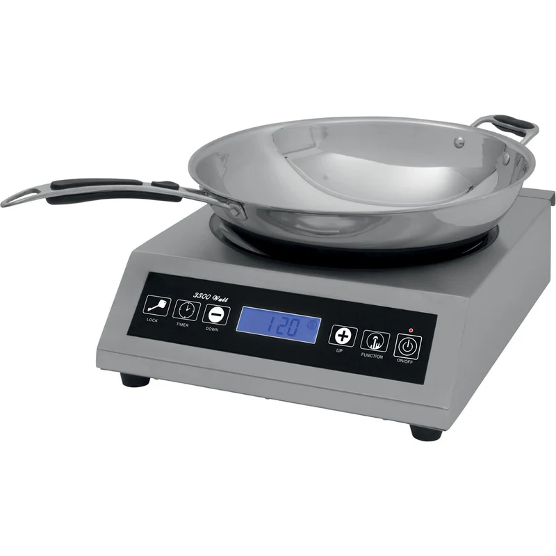 Wok inox à induction 3.5 kW