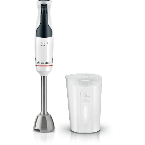 Série 4, Mixeur plongeant, ErgoMaster, 800 W, Blanc, Anthracite BOSCH MSM4W410(F)