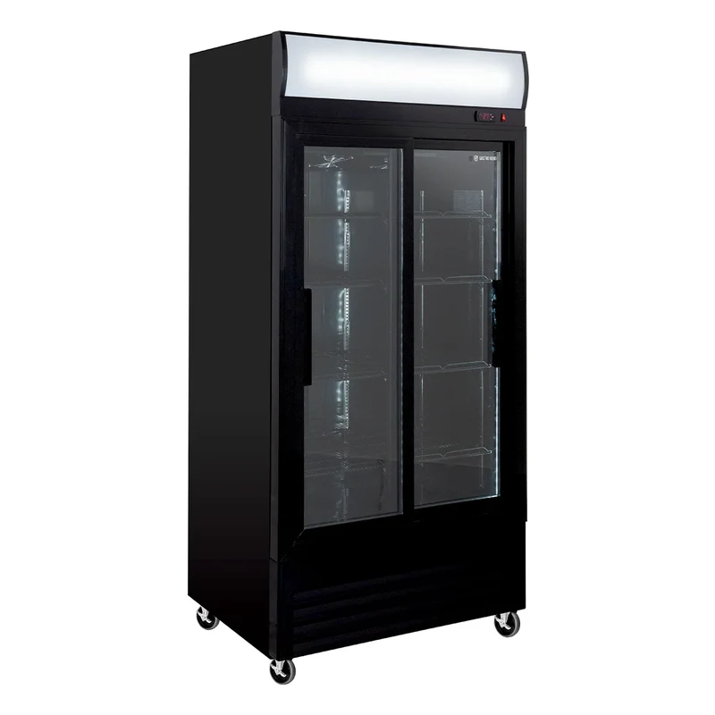 Armoire à boissons ECO 630 avec enseigne lumineuse et portes coulissantes