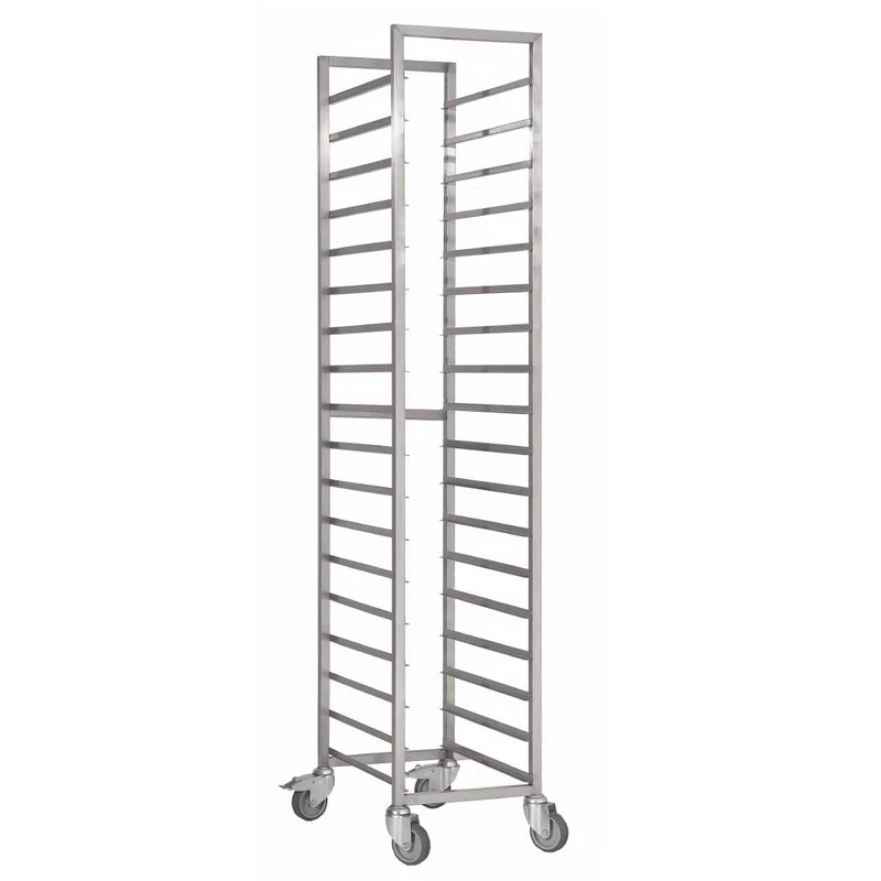 Chariot à glissières inox Gastro M 650(P) x 460(L) x 1800 (H) mm 18 niveaux