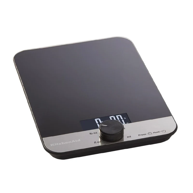 Balance de cuisine digitale en verre KitchenAid noire 5kg