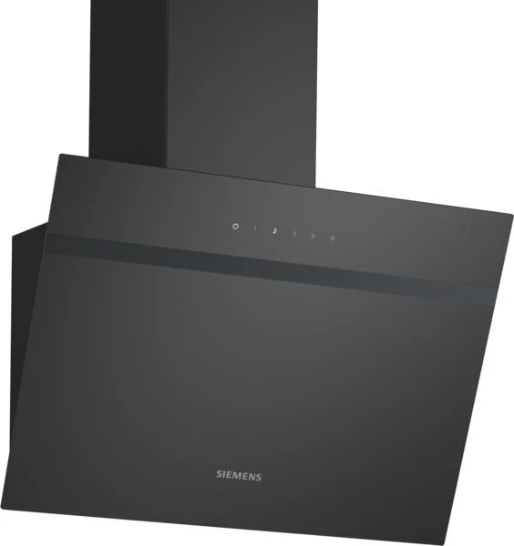 iQ100, Hotte murale, 60 cm, Noir avec finition en verre SIEMENS LC65KDK60