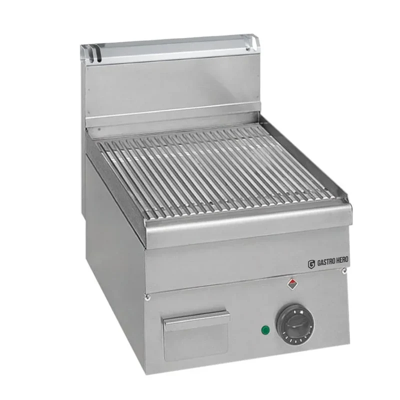 Plancha électrique Série 600 - 40/60 - rainurée - modèle de table - 5 kW