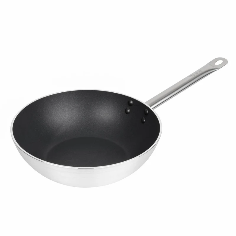 Wok aluminium antiadhesif induction Vogue Teflon Platinum Plus 300mm