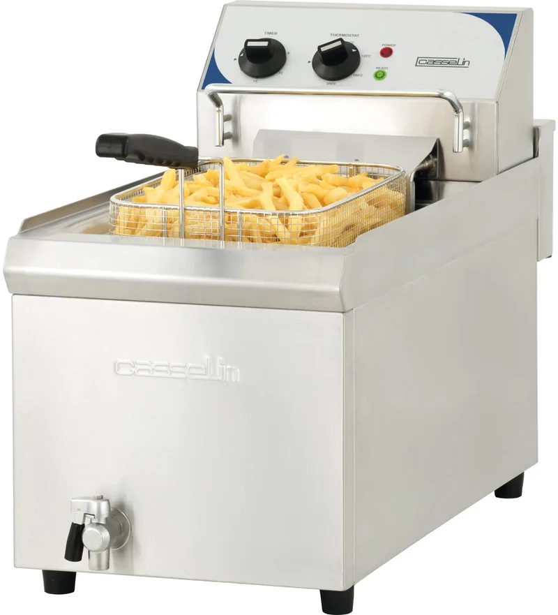 Friteuse professionnelle Casselin 10L avec robinet de vidange
