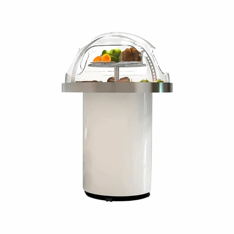 Buffet réfrigérée vitre arrondie sur meuble - 950