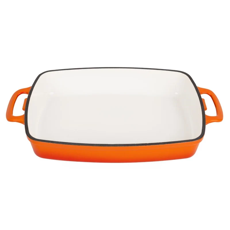 Plat en fonte rectangulaire Vogue orange 2,8 L