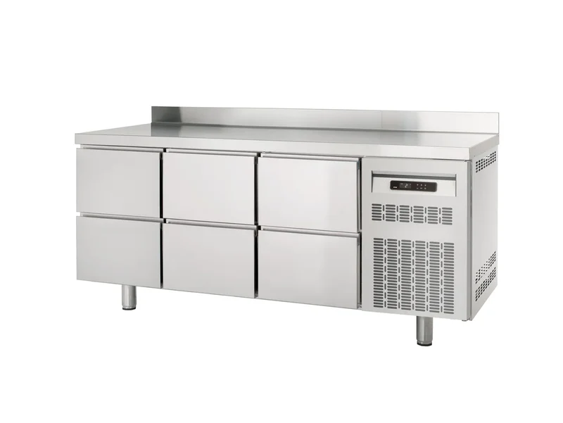 Table réfrigérée Profi 0/6 Superior avec dosseret - GN 1/1