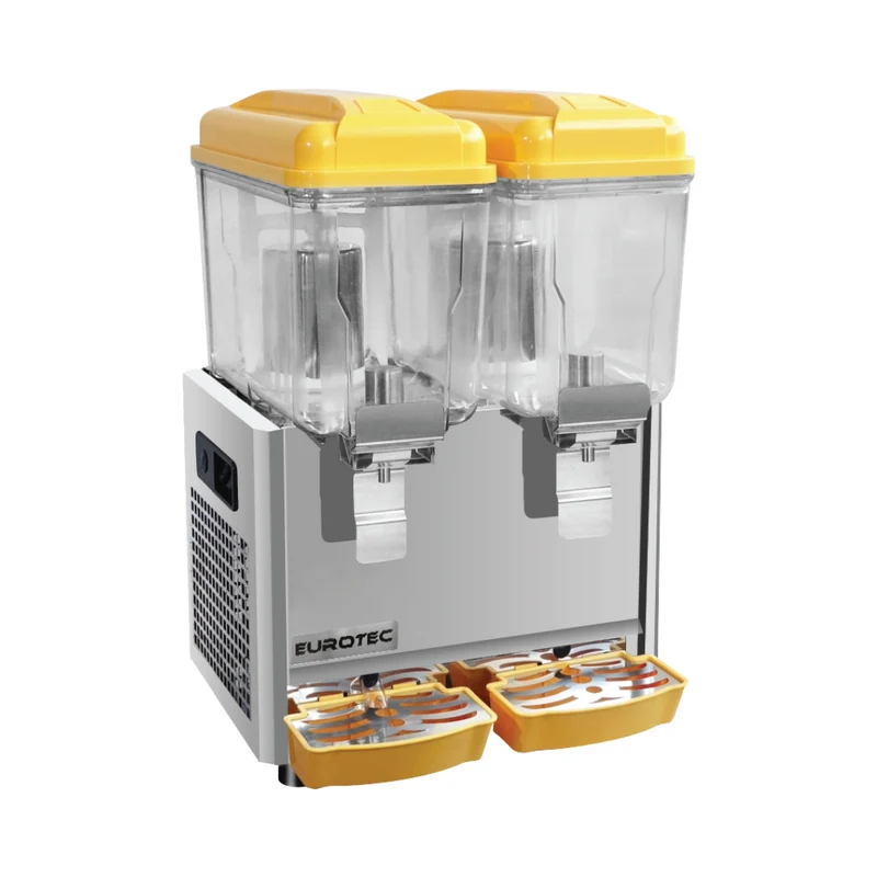 Distributeur de jus et boissons froides 2 bacs