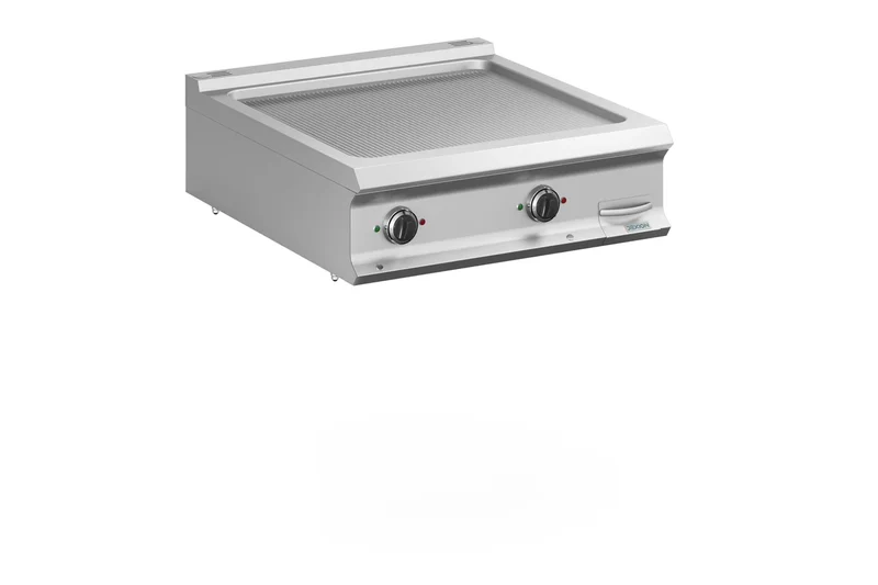 Plancha électrique Dexion Lux 980 - 80/90 - rainurée - modèle de table - 14 kW