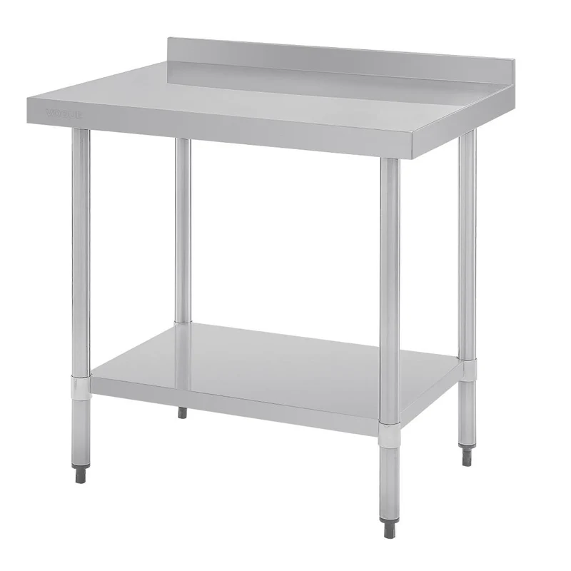 Table en acier inoxydable avec rebord Vogue 900 x 700mm