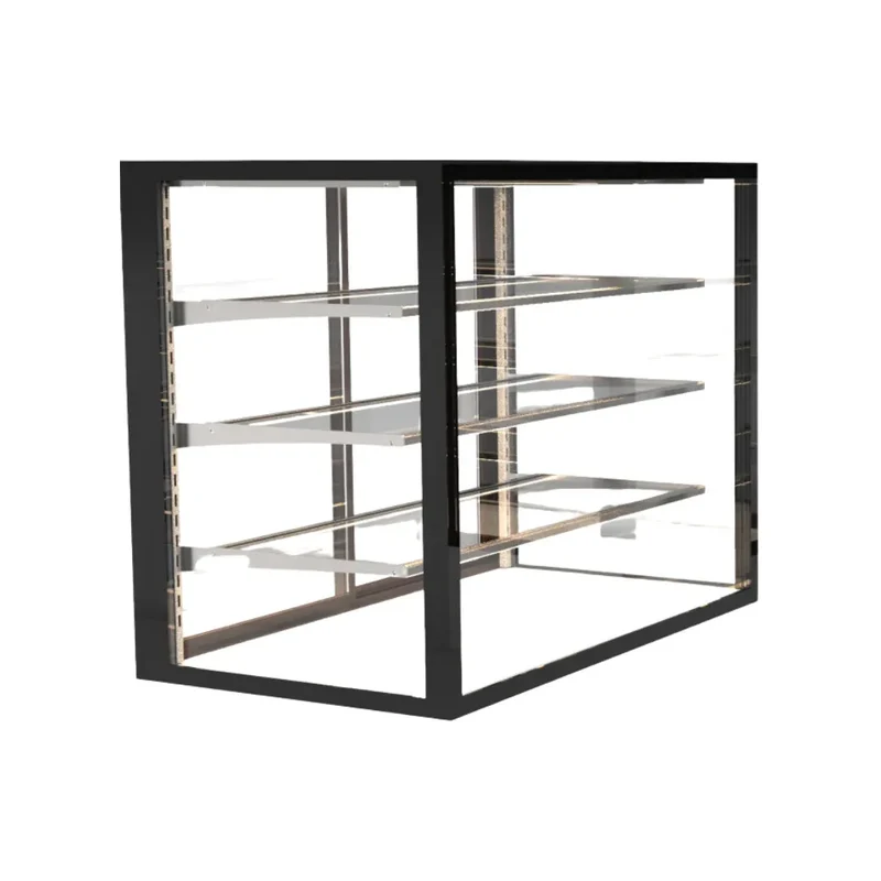 Vitrine de présentation neutre 4 niveaux à poser - 1000