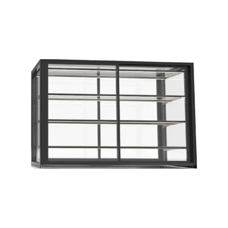 Vitrine de présentation neutre 3 niveaux à poser - 1200