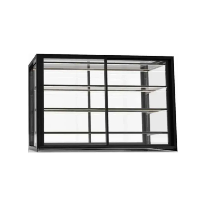 Vitrine de présentation neutre 4 niveaux à poser - 1200