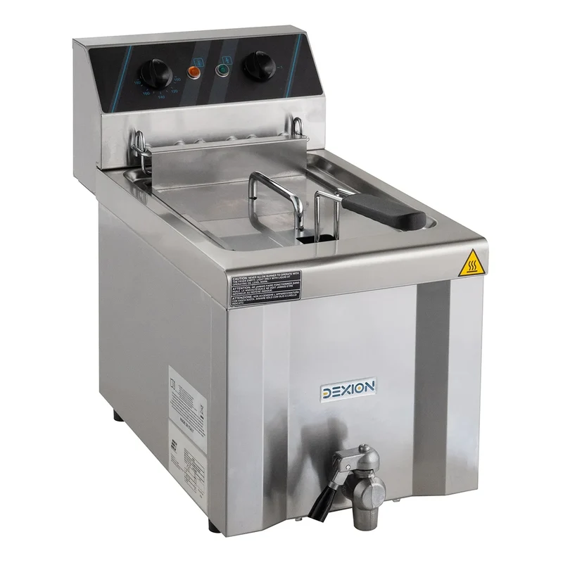 Friteuse électrique professionnelle Profi 12 Litres avec robinet de vidange, 400 V
