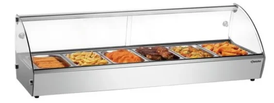 Vitrine chauffante à poser Bartscher R6 6x 1/3GN