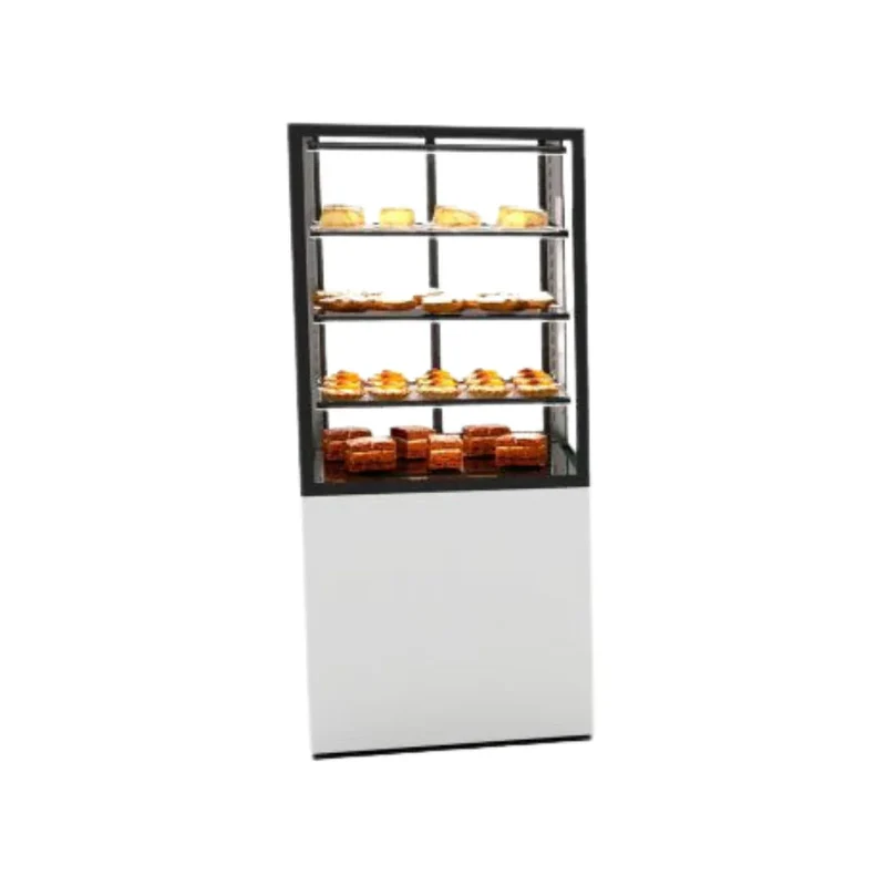 Vitrine de présentation neutre libre service 4 niveaux - 600