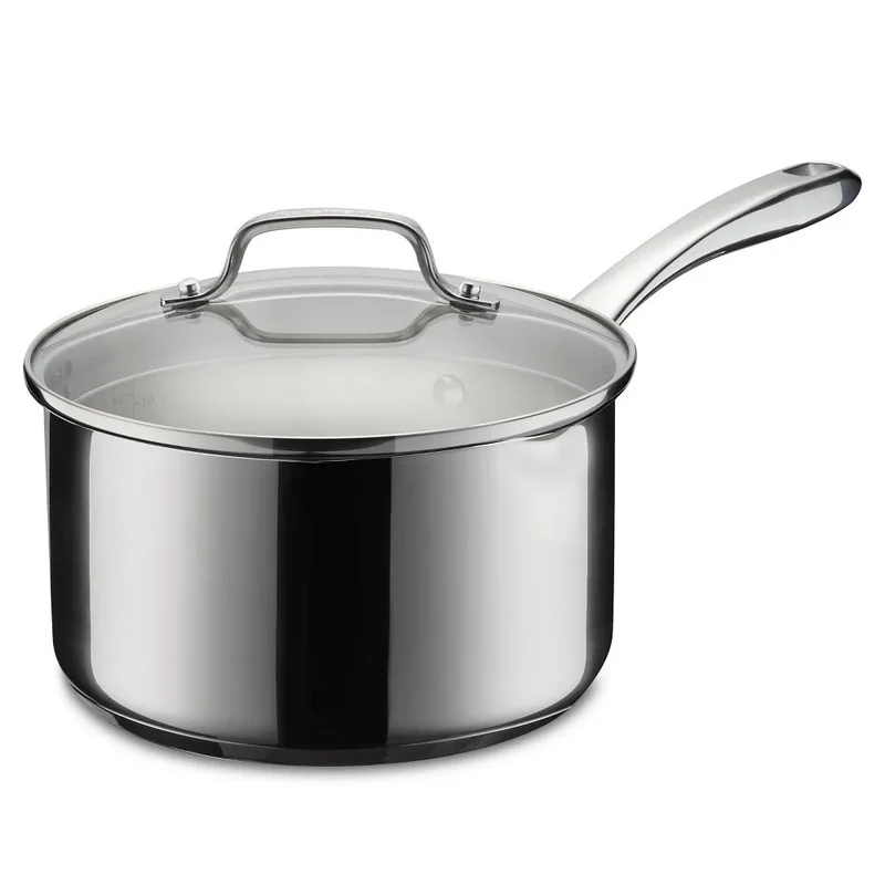 Classic 3.5" Stainless Steel Pour Saucepan with Straining Lid