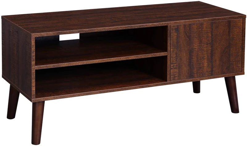 VASAGLE TV Stand for TVs up to 43 Inches, for Living Room, Walnut Color