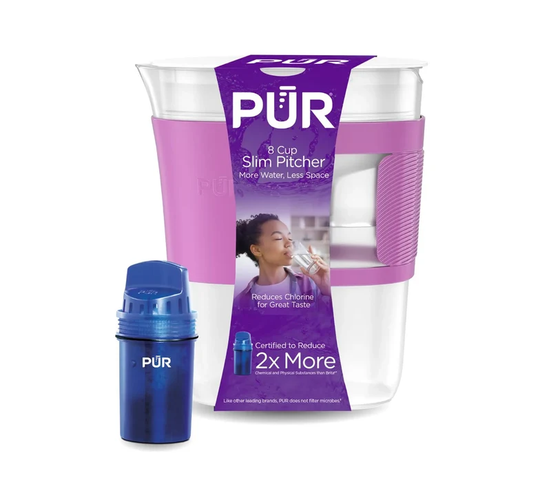 8-Cup Slim Water Filter Pitcher - Violet