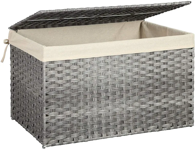 SONGMICS Storage Box with Cotton Liner, for Bedroom Closet Laundry Room