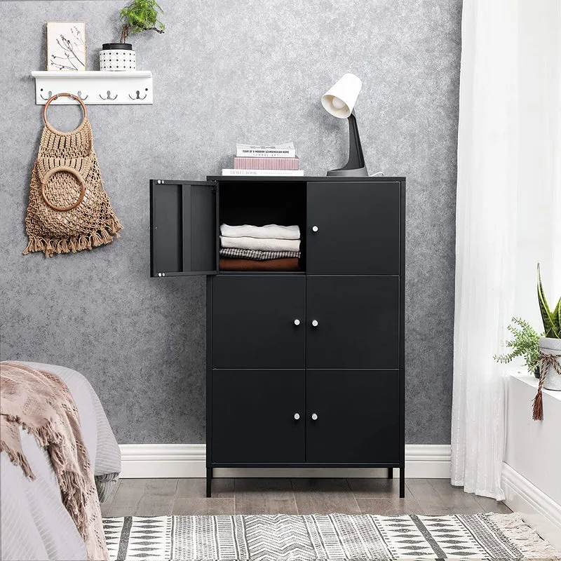 SONGMICS Storage Cabinet, 3-Tier Metal Office Cabinet