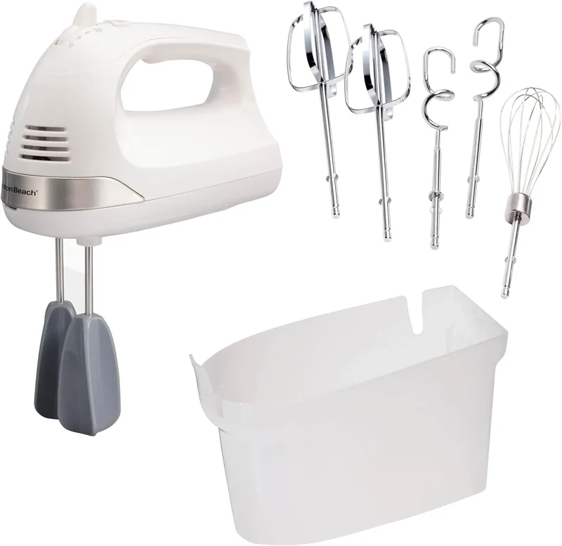 6-Speed Electric Hand Mixer - White
