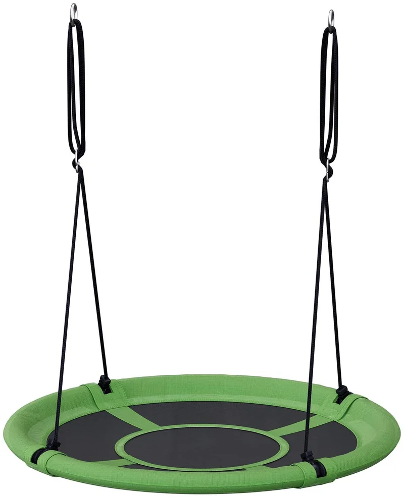 SONGMICS Saucer Tree Swing, 40 Inch, 700 lb Load, Green and Black