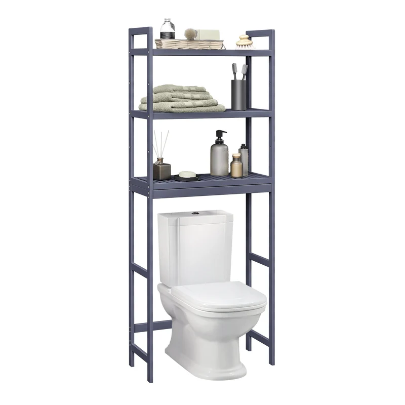 SONGMICS Over-the-Toilet Storage, 3-Tier Bamboo Bathroom Organizer