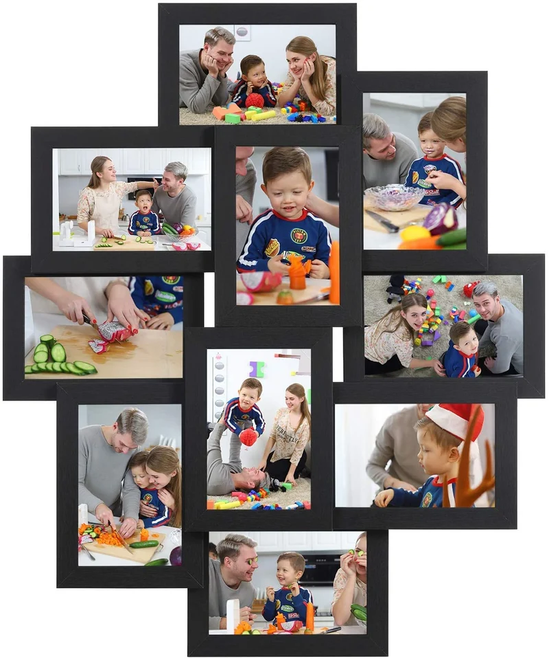 SONGMICS Collage Picture Frames, 4 x 6 Inches for 10 Photos
