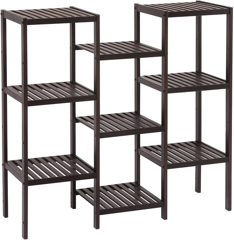 SONGMICS Bamboo Customizable Plant Stand Flower Pots Holder