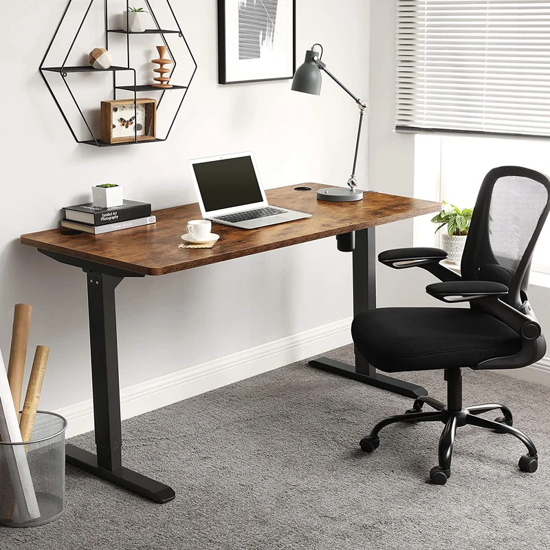 SONGMICS Electric Desk Frame, Standing Desk Stand, Steel, Black